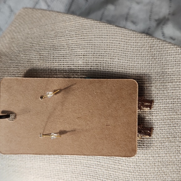 5/$25🌴Handmade Turquoise Geometeric Beads & White Skeleton Earrings - Picture 2 of 3